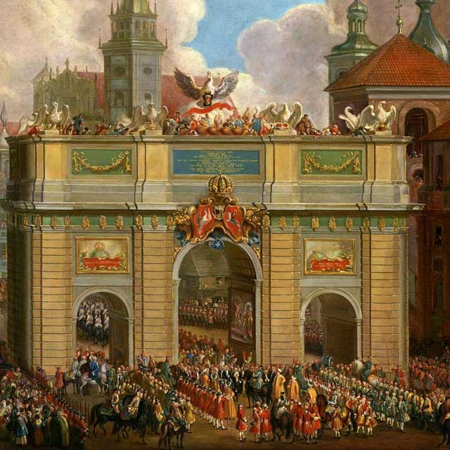 Johann Samuel Mock, Wjazd Augusta III do Warszawy w 1734 roku (ok. 1734–1735)